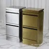 Gabinete de Corte de Cabello de Acero Inoxidable para Salón de Belleza Estante de Almacenamiento para Salón de Belleza Carrito de Gabinete Pequeño Gabinete de Herramientas Simple para Barbería Plata