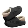 Pantuflas de Algodón Impermeables para Hombre Estilo Nuevo 2026 Invierno Uso Exterior Suela Gruesa Antideslizante Resistente a Olores Calidez de Felpa Extra Cubre Talón Zapatos de Algodón para Hombre