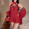 Traje Hanfu Estilo Antiguo Lencería Talla Grande Uniforme Camisola de Malla Transparente Conjunto de Camisón Sin Quitar Estilo Exótico