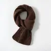 Cachecol vermelho 100% lã pura para mulheres, outono e inverno, tricô torcido, quente e grosso, toque macio e luxuoso