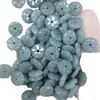 Jadeíte azul água de Mianmar 10mm pequenas contas soltas em formato de flor, joias e acessórios de jade para DIY, contas soltas de jade em formato de flor