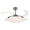 Ventilador de techo para sala de estar, gran viento, invisible, para el hogar, lámpara de ventilador para dormitorio, comedor, lámpara de ventilador, ventilador eléctrico integrado, lámpara de araña con lámpara