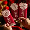 Sobre Rojo de Año Nuevo 2026 Nuevo Creativo Palabra de Bendición Rojo con Brillo Paquete Rojo Festival de Primavera Año Nuevo de Alto Nivel Bolsita de Sobre Rojo del Año del Caballo