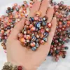 Patrón de remolino de cuentas de imitación de mármol transfronterizo cuentas sueltas agujero recto cuentas redondas cuentas con patrón floral hechos a mano DIY accesorios para pulseras de ropa