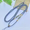 DIY Tecido à Mão Liga Conservadora de Cor Jade Dongling Contas de Ábaco Fivela de Segurança de Jade Ornamento de Corda para Pendurar Dourada Corda para Colar