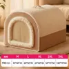 Ninho de gato inverno quente sensação de segurança gatinho cama de cachorro ninho para dormir saco de dormir colcha artefato de inverno animal de estimação