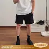 Pantalones Cortos Deportivos Funcionales de Secado Rápido Estilo Americano para Hombre, Pantalones Finos de Seda de Hielo para Verano, Pantalones Cortos Holgados y Transpirables de Tres Cuartos