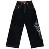 JeansJnco Y2K Personalizado para E-commerce Transfronteiriço, Modelo Largo com Bordado Vintage, Estilo Streetwear Hip-Hop, Calça Masculina de Perna Larga Harajuku