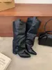[] Botas de tacón grueso tipo bootcut para mujer 2026 Otoño/Invierno Nuevas Botas Altas de Caballero Punta Cuadrada Botas Largas Hasta la Rodilla