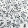 Tecido de Moda Europeia e Americana com Lantejoulas, Chiffon, Cordão Bordado, Disco Bordado com Tecido Bordado, Xadrez de Diamante, Tecido Bordado Geométrico