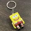 Lindo llavero de dona 3D, Muñeco creativo de goma suave de PVC, Pequeño regalo, Colgante de llave de coche de dibujos animados