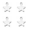 Colgante de acero inoxidable con forma de estrella de cinco puntas, colgante con forma de corazón, con retención de color de acero de titanio y pieza de conexión de oro real, accesorios de joyería DIY pequeños