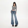 2026 Nuevos Pantalones de Campana Retro Americanos de Moda Chica Caliente Ajustados Versátiles Ligeramente Elásticos Jeans para Mujer Otoño Invierno