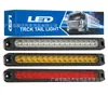 Lanterna Traseira de Carro 15 LEDs Luz Lateral Longa 12V24V Caminhão Caminhão Barco Luz Lateral Sinal de Advertência Piscante