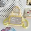 Bolsa de Dor Bolsa Feminina Bolsa Simples Diária de Menina Doce Versátil Bolsa de Mão Bolsa de Ombro Bolsa Transversal Mochila Cor Sólida Transparente