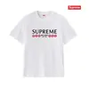Camiseta de Algodón Pesado Moda Americana Transfronteriza Estampado de Letras Supreme Cuello Redondo Manga Corta Unisex Holgada Casual para Hombres y Mujeres