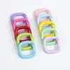 Hebilla Cuadrada Pintada de Colores Anilla de Resorte DIY Accesorios para Joyería de Aleación Llavero Anilla de Resorte Hebilla Versátil para Colgar Hebilla de Bolso