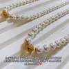 Collar de Perlas Swarovski con Cierre Magnético Tachonado de Diamantes para Mujer, Gargantilla de Perlas Estilo Moda Coreana, Cadena para el Cuello Minimalista Elegante Estilo Celebridad de Internet