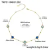 Acero Inoxidable Colorido Facetado Geométrico Piedra de Vidrio Redonda Collar Pulsera Pendientes Joyería de Nicho Retro de Lujo Ligero