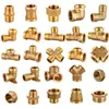 Adaptador de Cobre para Convertir de 6 Puntas a 4 Puntas Doble Rosca Macho, de 1 Pulgada a 1/2 Pulgada a 3/8 de Pulgada, y de 1 Punta a 1/4 de Pulgada Adaptador Reductor de Cobre
