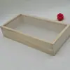 Marco de Fotos de Marco Hueco Tridimensional Transparente de Doble Cara con Flores Secas Mesa DIY Flor Eterna Rosa Estándar Madera Doble Capa Acrílico