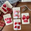 Nuevo Pasador de Pelo Rojo con Lazo de Tela Estilo Coreano Hecho a Mano Dulce para Niños Pasador para Mechones Laterales Rotos Accesorios para el Cabello para Mujeres