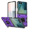 Aplicable Transfronterizo Samsung Zflip 30% de descuento Funda para Teléfono Apilable con Anillo Magnético Cubierta Protectora de Dos en Uno Más Vendida Z Flip6