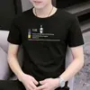Camiseta de Manga Corta de Seda de Hielo Japonesa para Hombre Verano Moderna Versátil Atractiva 2024 Nueva Camiseta de Media Manga Estilo Coreano Top