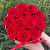 Rosa roja eterna, flor real, Phnom Penh, cubo para abrazos, regalo de San Valentín, Navidad, para novia, productos terminados al por mayor