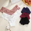 Tanga de encaje floral calado para mujer, tanga para niña, pantalón T, entrepierna de algodón, doble lazo delantero y trasero, tanga para mujer