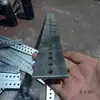 Tira de Fijación de Barra de Hierro, Pieza de Conexión Recta con Agujeros, Barra Larga de Acero Plano Galvanizado, Tira de Hierro de Refuerzo para Taburete Perforado