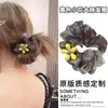 2026 Novo Scrunchie de Rede Estilo Coreano Super Grande Elástico de Cabelo para Rabos de Cavalo Flor de Cabelo na Moda Acessórios de Cabelo