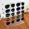 Fan Shu Fileira Dupla 10 Pares Armações de Óculos de Sol / Expositores de Armações de Óculos de Plástico Prateleiras de Exposição para Feiras