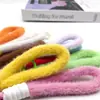 Lanyard Corto de Peluche Colorido Estilo Fresco Personalizado para Teléfono, Llavero de Piel de Visón, Correa Colgante para Bolso