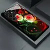 Adecuado para funda de teléfono Samsung S26ULTRA A90 rosa S24 vidrio templado A16 mariposa flor de amor cubierta protectora A07