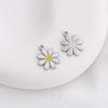 Pingente de Aço Titânio Galvanizado a Vácuo Cor Dourado Verdadeiro 14K Margaridas Flor Rosa Miçanga Acessórios para Joias DIY