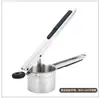 Espremedor de Batata Doméstico Ferramenta de Cozinha Aço Inoxidável Manual Espremedor de Batata Espremedor de Frutas de Silicone Fácil de Transportar Espremedor de Água