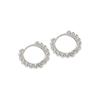 EB099 Estilo Francés Ins Retro Simple Hebilla de Oreja Circular Pendientes de Plata de Ley S925 Pendiente de Suministro Transfronterizo para Mujer