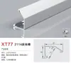 Canal de luz em forma de U de liga de alumínio LED triangular para perfis de luz linear de montagem superficial e embutida, ranhura para fita de luz linear de teto
