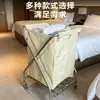 Carrito de lavandería reforzado de acero inoxidable para hospitales, hoteles y casas de huéspedes, carrito de lavandería cónico para lavandería, carrito de mano para recogida de ropa sucia