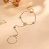 Pulseira de Aço Titânio Colorida Nova Estilo Verão Borboleta Coração Contas Redondas para Mulheres, Tendência e Simples, Corrente de Pulso Fashion e Versátil
