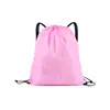 Estoque Disponível Armazenamento de Brinquedos Bolsa com Cordão 210D Duas Alças Bolsa de Armazenamento em Tecido Oxford com Cordão Mochila Esportiva de Maratona Futebol