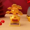 Árbol de Dinero Solar Árbol de Dinero que se Mueve Automáticamente Decoración Creativa para el Interior del Coche Consola Central Artesanías de Plástico