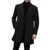 Comercio Exterior Transfronterizo Amazon Abrigo de Lana para Hombre de Longitud Media con Mangas Largas Ropa de Abrigo de Lana Otoño Invierno Abrigo de Traje de Lana