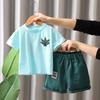 2025 Nueva Ropa de Verano Delgada para Niños de 1 a 4 Años Niños y Niñas Camiseta Casual de Manga Corta Conjunto de Dos Piezas Ropa de Bebé