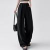 Calça Feminina de Cor Sólida de Alta Qualidade com Pernas Largas, Verão, Fina, Cintura Alta, Solta, Reta, Fluida, Secagem Rápida, Casual, Calça Yamamoto