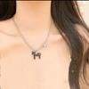 Collar Colgante de Poni con Esmalte de Gota de Dibujos Animados Lindo Mismo Estilo que la Chica Bloggera Divertida Cadena de Collar Versátil Cadena Tendencia