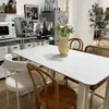 Escritorio de pizarra color crema, escritorio de computadora, escritorio de oficina moderno minimalista, estilo popular, adecuado para estudiantes y uso doméstico, ideal para apartamentos pequeños