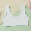 Al por mayor en el lugar Algodón Puro Ropa Interior para Estudiantes en Desarrollo Hombro Ancho Capa Única Sin Almohadillas para el Pecho Chaleco Anti-Golpes para Niñas