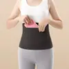 Cinto de Cintura com Bolsos Duplos, Estilo Veludo Térmico Quente, Pode Acomodar Bolsas Térmicas, Cinto de Cintura para Proteção Contra Frio Abdominal, Aquecer a Barriga, Adequado para Esportes